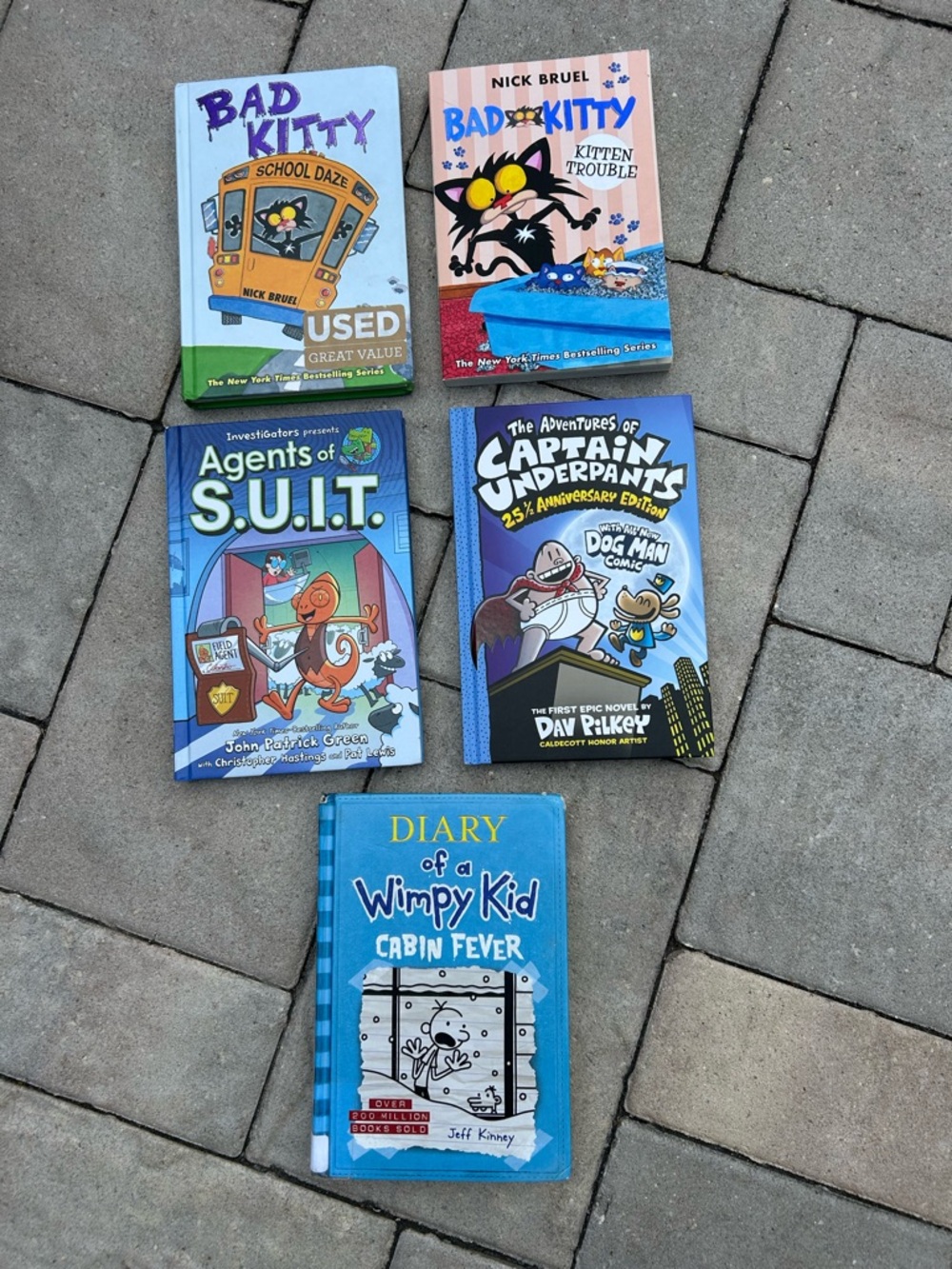 Bad Kitty, Agents of SUIT, Captain Underpants & Wimpy Kid Book Lot-
